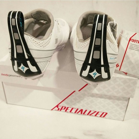 NWB Specialized Trivent Triathlon Cycling Shoes White Aqua 6.5 - Picture 10 of 14